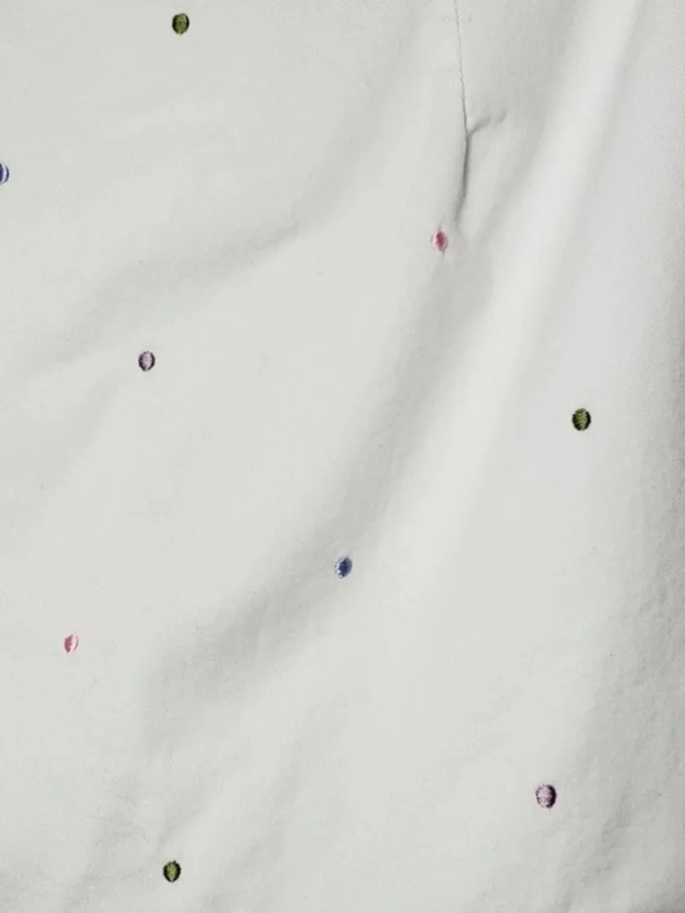 Classic Elements Women’s Embroidered Dot Skirt Skort Casual White Size 8